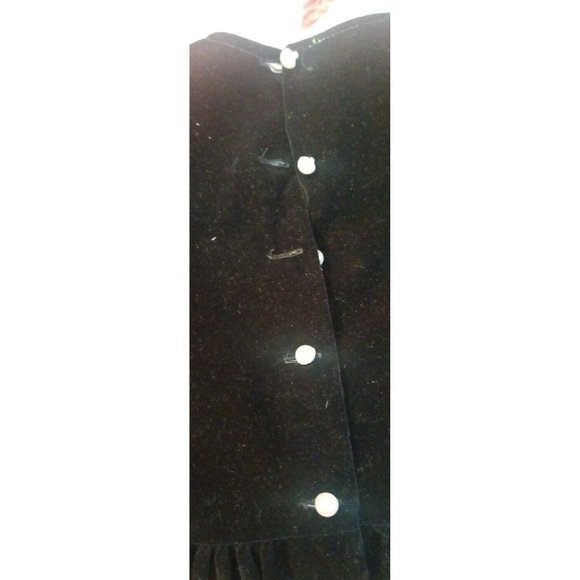 Nwt Girls Shara Too By Shara Vintage Black Velvet Dress Puritan Collar 6X - Picture 7 of 7